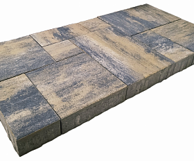 Тротуарная плитка Лидер 40 Новый Город Color Mix 80 мм Желтый Агат