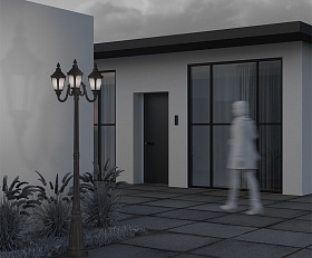 Садово-парковый светильник Goiri Maytoni O028FL-03BZ цвет Бронза Антик