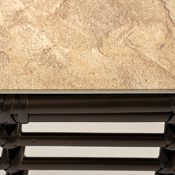 Валенсия журнальный столик из искусственного ротанга, цвет бронзовый фото 5