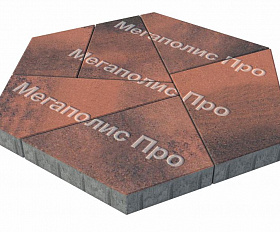 Тротуарная плитка Выбор Оригами Б.4.Фсм.8 80 мм Листопад Клинкер