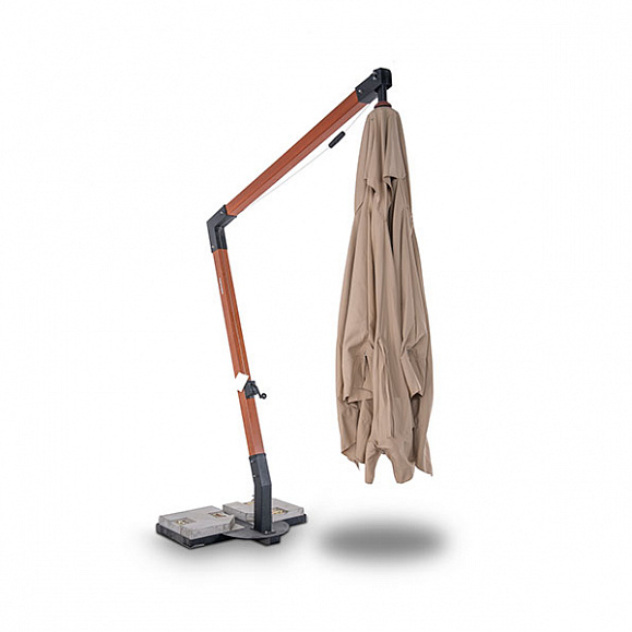 Ливорно зонт садовый 3х3м на боковой опоре из алюминия фото 5