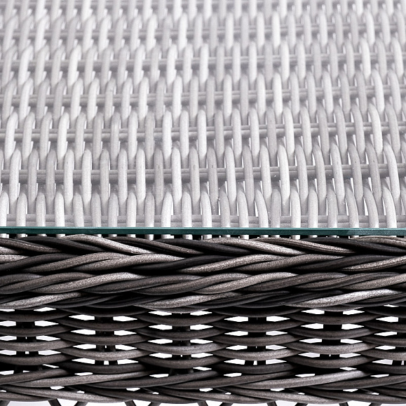 Асти лаунж-зона из искусственного ротанга на 4 персоны, цвет графит фото 6