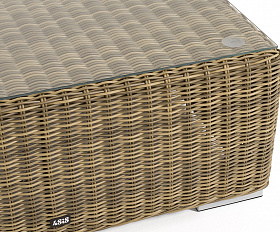 Капри журнальный столик плетеный, цвет соломенный