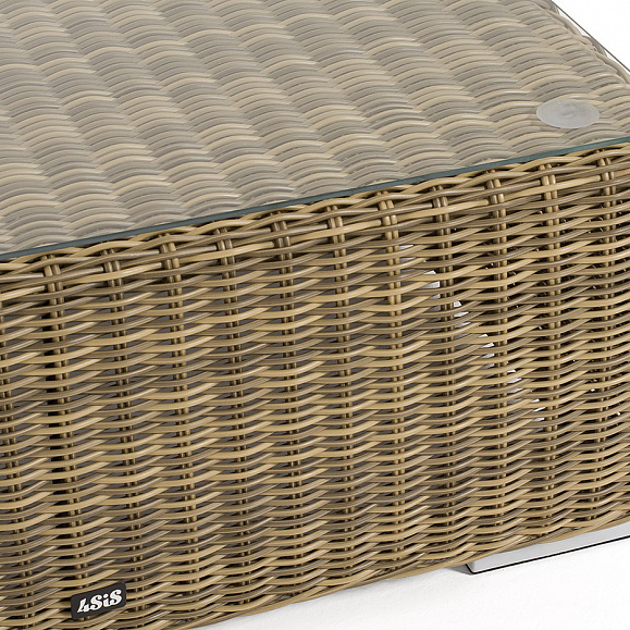 Капри журнальный столик плетеный, цвет соломенный фото 3