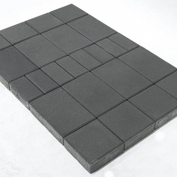 Тротуарная плитка Braer Мозайка, 60 мм. серый фото 2