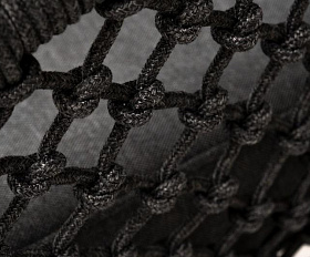 Кресло Канны 4SIS из роупа (веревки) узелкового плетения, основание дуб, цвет темно-серый