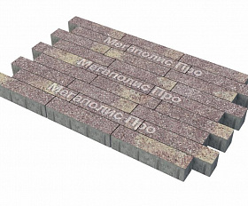 Тротуарная плитка Фабрика Готика Паркет 300х100х60 мм Сансет FINERRO