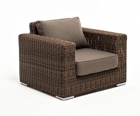 Кресло Боно 4SIS из искусственного ротанга, цвет коричневый