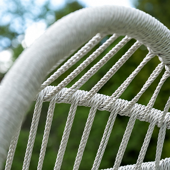 Севилья кресло-кокон из искусственного ротанга, цвет светло-серый фото 3