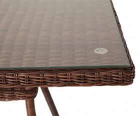 Латте плетеный стол из искусственного ротанга 160х90см, цвет коричневый