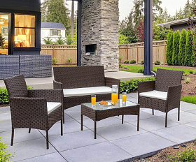 Комплект плетеной мебели AFM-2025A Brown