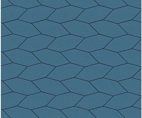 Тротуарная плитка Выбор Скошенный шестиугольник Б.1.ШГ.6 60 мм Стандарт Синий