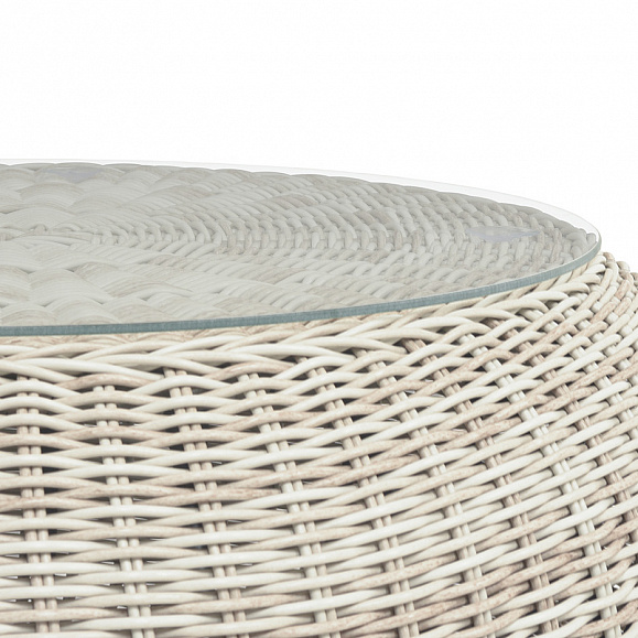 Барселона журнальный столик из искусственного ротанга, цвет бежевый фото 4