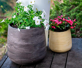 Кашпо Concretika Bowl D52 H29 Concrete Grey Dark