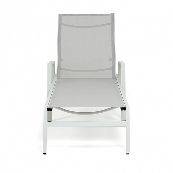 Парма шезлонг из алюминия темно-серый (RAL7024) муар, ткань текстилен серая фото 4