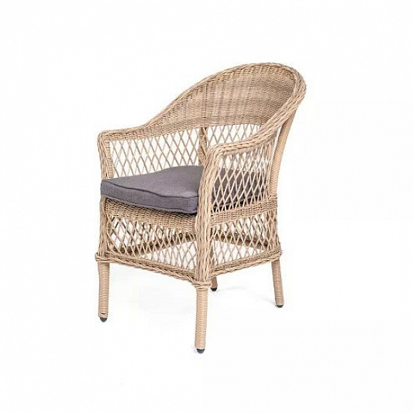 Обеденная группа Дольче 4SIS из искусственного ротанга, цвет соломенный фото 5