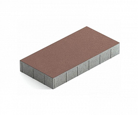 Тротуарная плитка 342 механический завод Плита 600х300х80 мм, коричневый