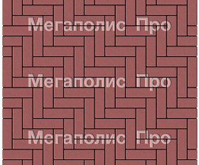 Тротуарная плитка Выбор Паркет Б.4.П.6 Стандарт Красный