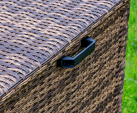 Сундук для хранения Karl 120 Royal Family из искусственного ротанга c колесиками, цвет коричневый