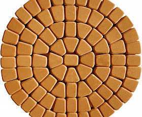 Тротуарная плитка 342 механический завод Классика круговая 60мм Оранжевый