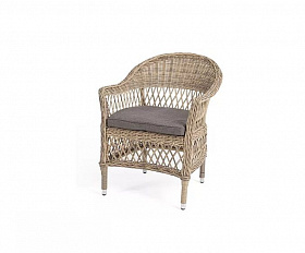 Плетеное кресло Сицилия 4SIS из искусственного ротанга, цвет соломенный