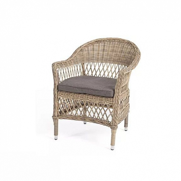 Плетеное кресло Сицилия 4SIS из искусственного ротанга, цвет соломенный фото 1