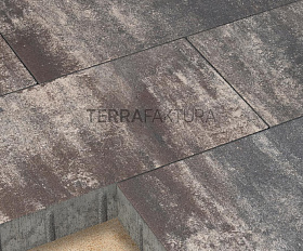 Тротуарная плитка Terrafaktura Урбан 600x300x80 мм Темный пласт