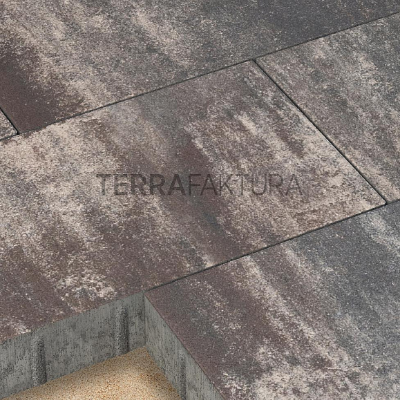 Тротуарная плитка Terrafaktura Урбан 600x300x80 мм Темный пласт фото 3