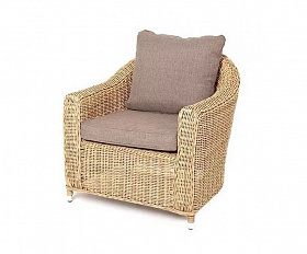 Кресло Кон Панна 4SIS из искусственного ротанга, цвет соломенный