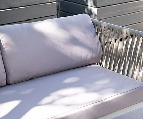 Диван модульный Касабланка 4SIS из роупа (веревки), цвет серо-коричневый