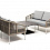Лаунж-зона Канны 4-местная из роупа со столом Глория (серый гранит), каркас алюминиевый светло-серый, роуп серый меланж