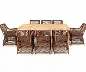 Обеденная группа Витория 4SIS из искусственного ротанга, цвет коричневый