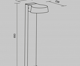 Ландшафтный светильник Share Maytoni O443FL-L12GF3K цвет Графит