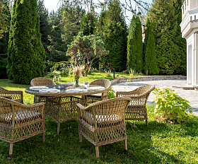 Обеденная Эспрессо–150 S 4SIS группа плетеная, цвет соломенный