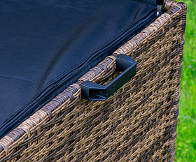 Сундук для хранения Karl 120 Royal Family из искусственного ротанга c колесиками, цвет коричневый