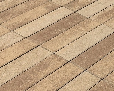 Тротуарная плитка Braer Ригель 320x80x60 мм Colormix Миндаль