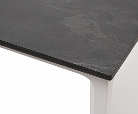 Малага обеденный стол из HPL 90х90см, цвет серый гранит, каркас белый