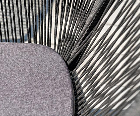 Обеденная группа Форли 4SIS на 4 персоны, квадратный стол, цвет "серый гранит"