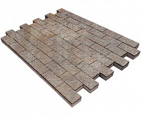 Тротуарная плитка Steinrus Прямоугольник Лайн 200х100х60 мм Берилл Бассировка