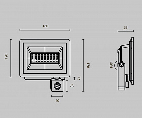 Прожектор Flood 4000К 30Вт IP 65 Maytoni FL001-L30B4KSR цвет Черный