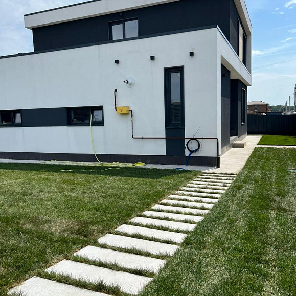 Пошаговая плита для дорожек 600х300х80 мм Белая с фактурой стоунмикс фото 3