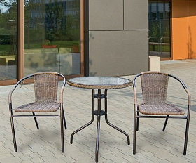 Комплект мебели Асоль-1A TLH-037AR3/060RR-D60 Cappuccino (2+1)