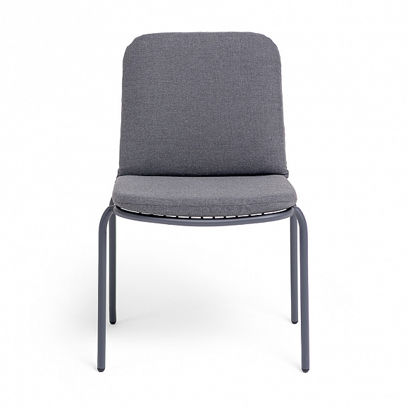 Кастелло стул из стали темно-серый (RAL7024) муар, ткань темно-серая 027 фото 3