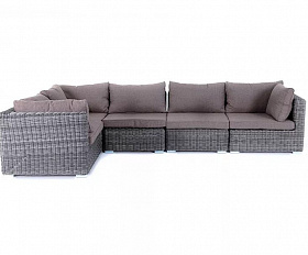 Диван трансформирующийся Лунго 4SIS из искусственного ротанга, цвет графит