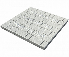 Тротуарная плитка Выбор Старый город А.1.Фсм.4 40 мм. Стоунмикс Белый