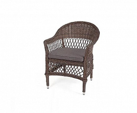 Плетеное кресло Сицилия 4SIS из искусственного ротанга, цвет коричневый