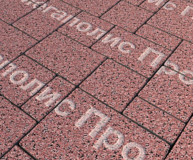 Тротуарный камень Выбор Мюнхен Б.2. Фсм.6 60 мм Стоунмикс Красный с черным