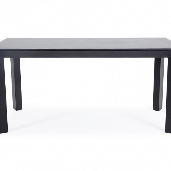 Венето обеденный стол из HPL 160х80см, цвет серый гранит, каркас черный фото 2
