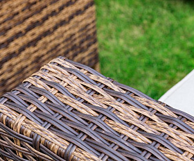 Обеденный комплект Karl plus Royal Family из искусственного ротанга, цвет коричневый