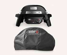 Электрический гриль Weber Pulse 1000 Черный с чехлом